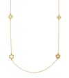 Tory Burch Long Kira Clover Necklace In Gold