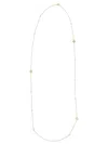 Tory Burch Long Kira Pearl Necklace With Floral Motifs In Multi