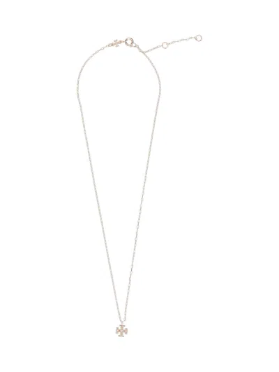 Tory Burch Long Necklace "kira" In Silver