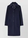 Tory Burch Reversible Double-faced Wool Jacket With T Monogram In Blue