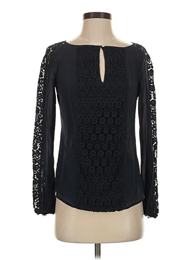 Pre-owned Tory Burch Long Sleeve Blouse In Black