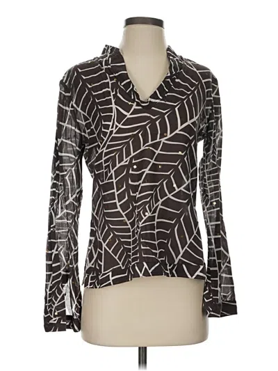 Pre-owned Tory Burch Long Sleeve Blouse In Black