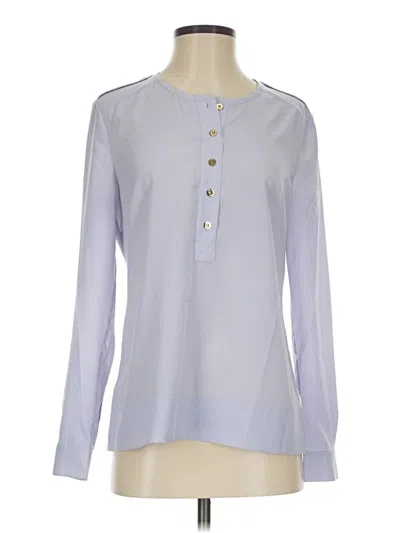 Pre-owned Tory Burch Long Sleeve Blouse In Blue
