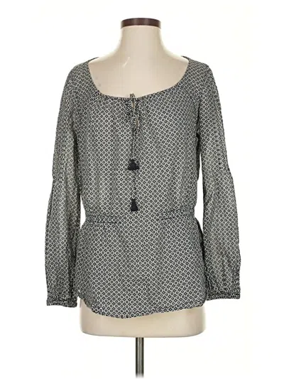 Pre-owned Tory Burch Long Sleeve Blouse In Gray
