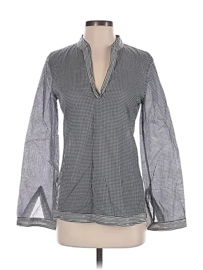Pre-owned Tory Burch Long Sleeve Blouse In Gray