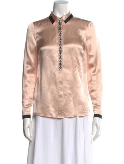 Pre-owned Tory Burch Long Sleeve Blouse In Neutral