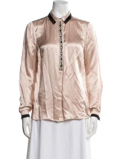 Pre-owned Tory Burch Long Sleeve Blouse In Neutral