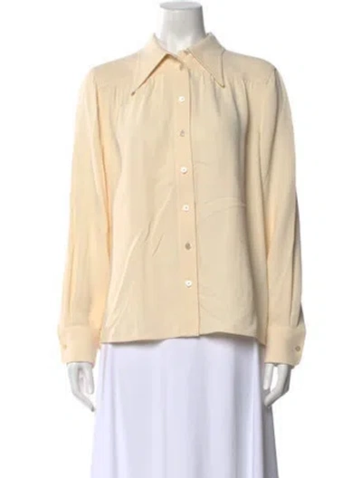 Pre-owned Tory Burch Long Sleeve Blouse In Neutrals