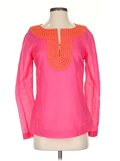 Pre-owned Tory Burch Long Sleeve Blouse In Pink
