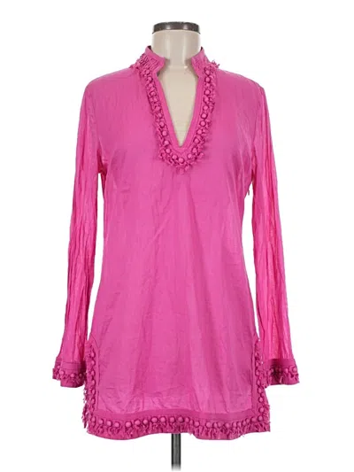 Pre-owned Tory Burch Long Sleeve Blouse In Pink