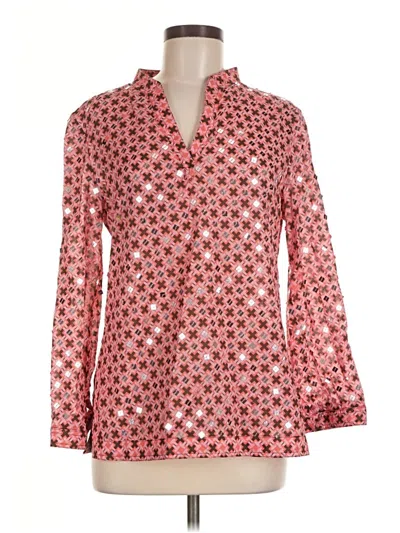 Pre-owned Tory Burch Long Sleeve Blouse In Pink