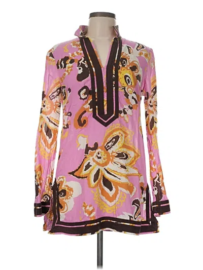 Pre-owned Tory Burch Long Sleeve Blouse In Pink