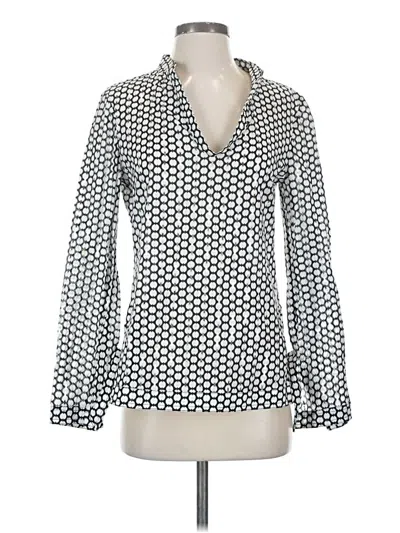 Pre-owned Tory Burch Long Sleeve Blouse In Silver