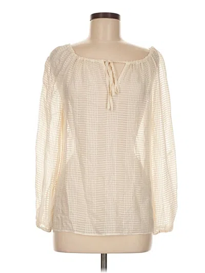 Pre-owned Tory Burch Long Sleeve Blouse In White