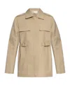 Tory Burch Long-sleeved Belted Jacket In Neutral