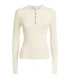 Tory Burch Ivory Ribbed Viscose Sweater In Ivory