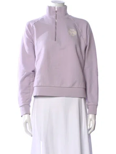 Pre-owned Tory Burch Long Sleeve Sweatshirt In Purple