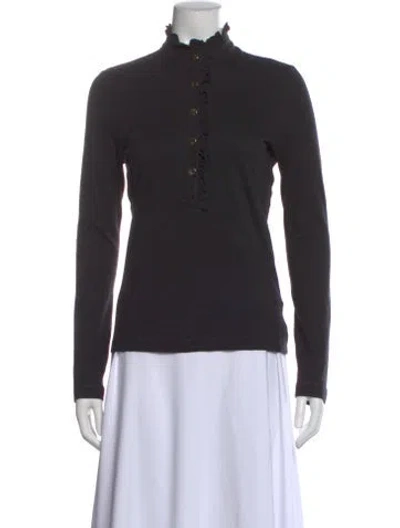 Pre-owned Tory Burch Long Sleeve Top In Black