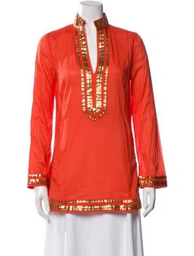 Pre-owned Tory Burch Long Sleeve Tunic In Multi