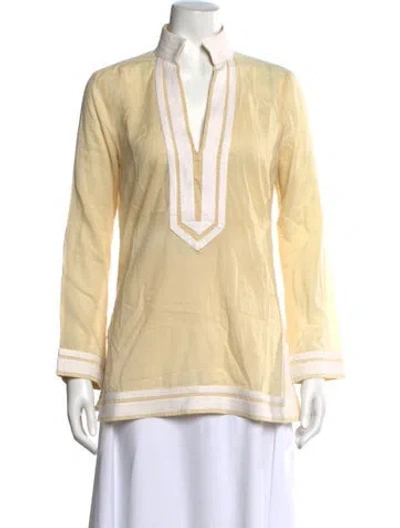 Pre-owned Tory Burch Long Sleeve Tunic In Neutral