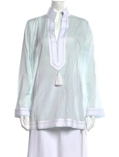 Pre-owned Tory Burch Long Sleeve Tunic W/ Tags In Blue