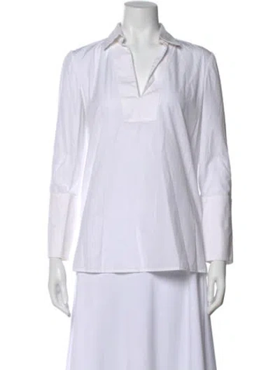 Pre-owned Tory Burch Long Sleeve Tunic In White