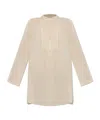 Tory Burch Pleat Detailing Tunic In Nude