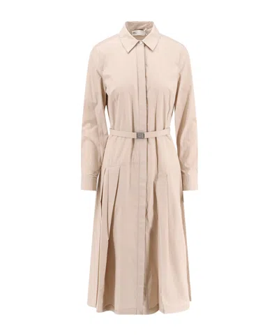 Tory Burch Long-sleeved Dress In Nude