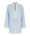 Tory Burch Viscose And Silk Tory Striped Tunic In White