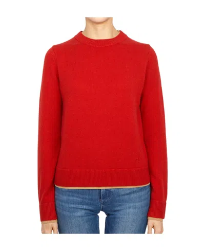 Tory Burch Long-sleeved Sweater In Red