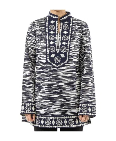 Tory Burch Long-sleeved Top In Black