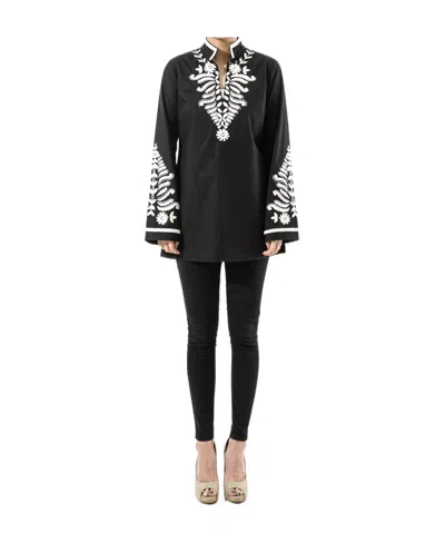 Tory Burch Long-sleeved Top In Black