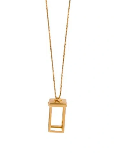 Pre-owned Tory Burch Love Letters Pendant Necklace, 30.5" In Multi