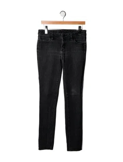 Pre-owned Tory Burch Low-rise Skinny Leg Jeans In Black
