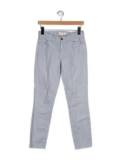 Pre-owned Tory Burch Low-rise Skinny Leg Jeans In Blue
