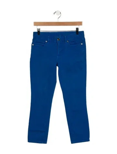 Pre-owned Tory Burch Low-rise Skinny Leg Jeans In Blue