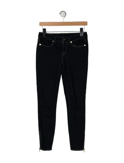 Pre-owned Tory Burch Low-rise Skinny Leg Jeans In Blue