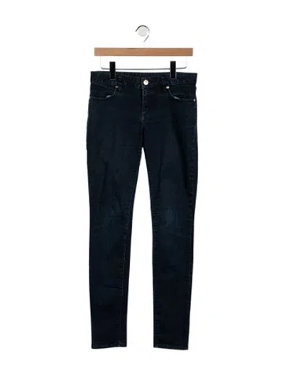 Pre-owned Tory Burch Low-rise Skinny Leg Jeans In Blue