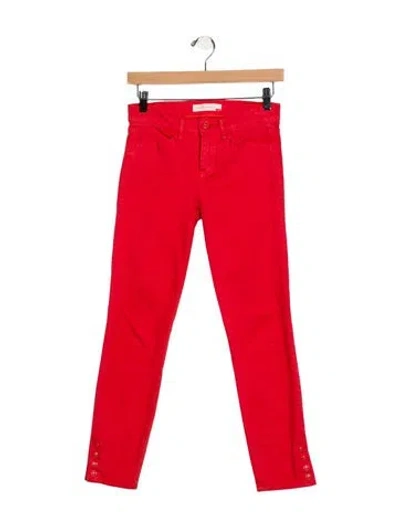 Pre-owned Tory Burch Low-rise Skinny Leg Jeans In Multi