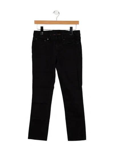 Pre-owned Tory Burch Low-rise Straight Leg Jeans In Black