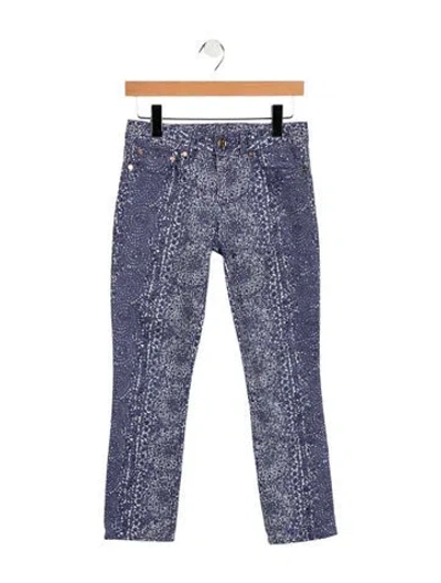 Pre-owned Tory Burch Low-rise Straight Leg Jeans In Blue