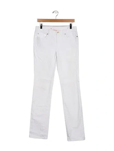 Pre-owned Tory Burch Low-rise Straight Leg Jeans In Blue