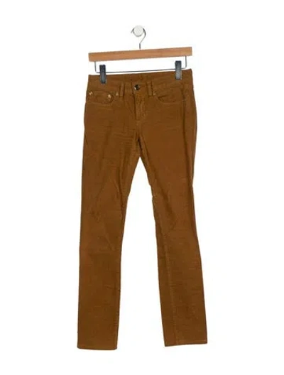 Pre-owned Tory Burch Low-rise Straight Leg Jeans In Brown