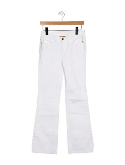 Pre-owned Tory Burch Low-rise Wide Leg Jeans In Blue
