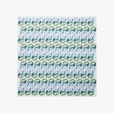 Tory Burch Lucky Duck Neckerchief In Green