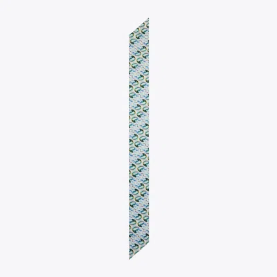 Tory Burch Lucky Duck Ribbon Tie In Blue