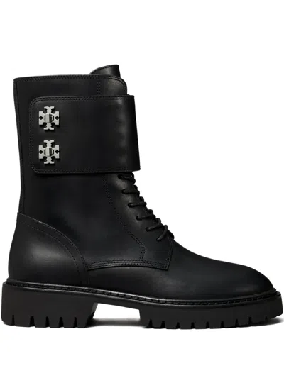 Tory Burch Lug Double-t Boots In Animal Print