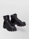 Tory Burch Lug Miller Leather Boots In Black