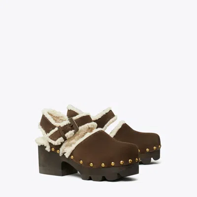 Tory Burch Lug Sole Clog In Deep Espresso