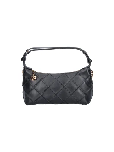 Tory Burch Luxe Leather Handbag For Women In Black